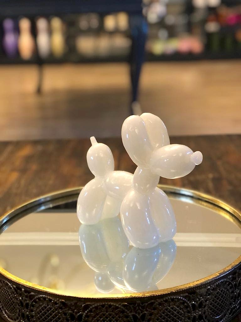 Balon Köpek Mum Beyaz Parlak