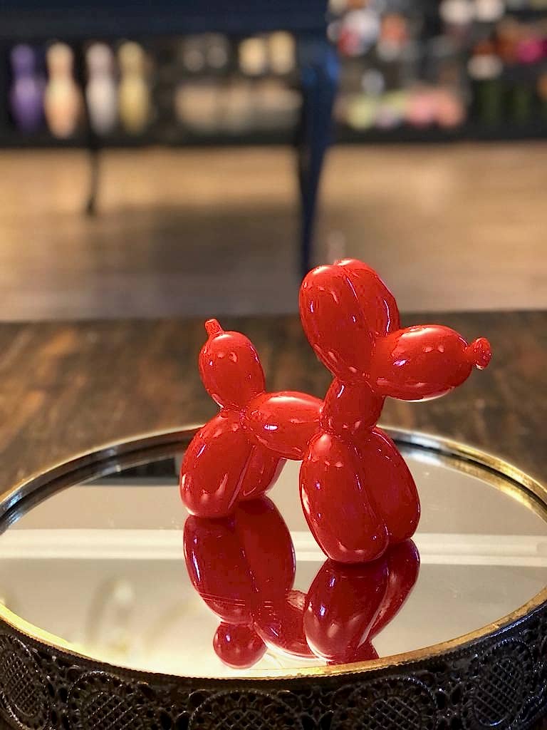 Balon Köpek Mum Kırmızı Parlak