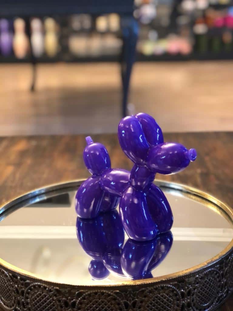 Balon Köpek Mum Mor Parlak
