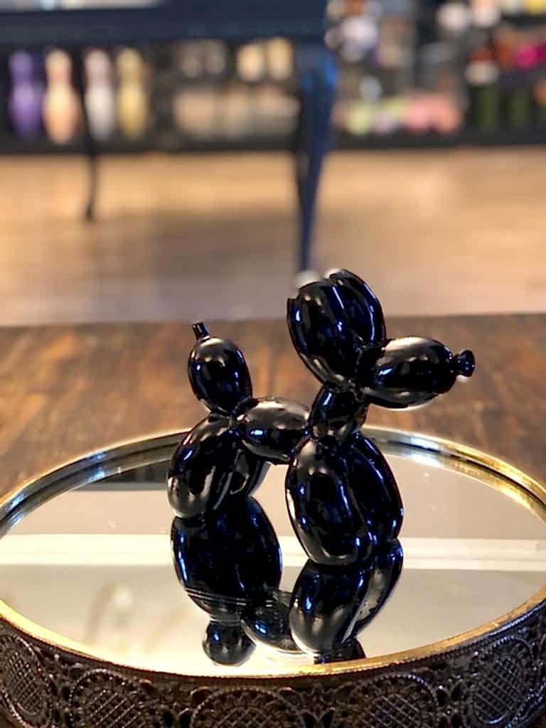 Balon Köpek Mum Siyah Parlak