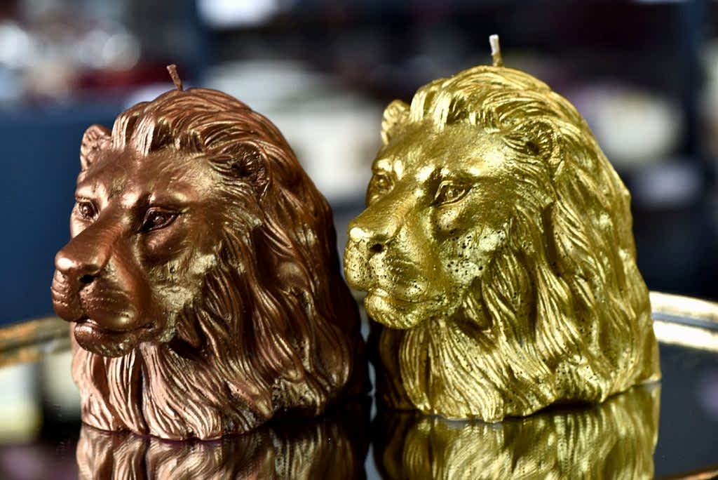 Aslan Mum Bronz Yaldız Altın Yaldız