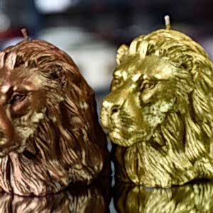 Aslan Mum Bronz Yaldız Altın Yaldız